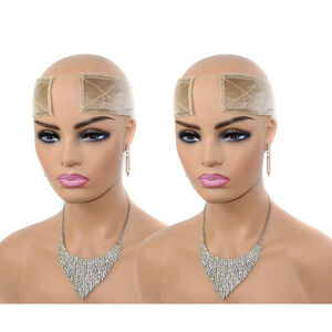 2 pcs Velvet Non Slip Wig Grip Band with Swiss Lace Adjustable Velcro Strap